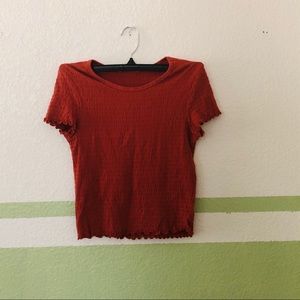 Dark orange crop top